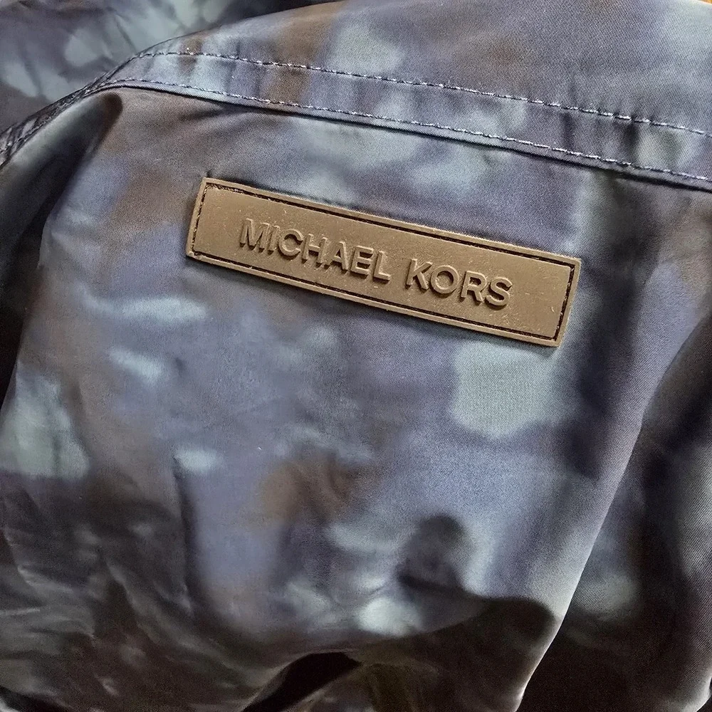 Michael‎ Kors Jacket Mens 2XL Hooded Windbreaker Full Zip Lightweight Polyester